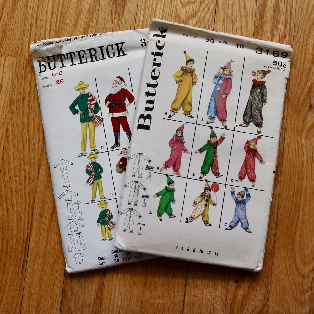 Vintage Butterick Children's Costume patterns